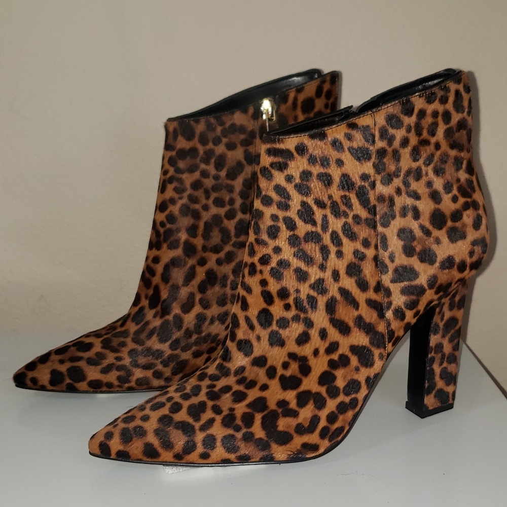 Marc Fisher Leopard Heeled Booties